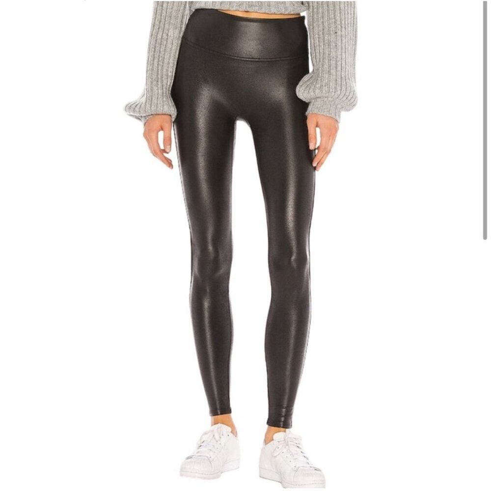 Spanx Faux Leather Leggings Small Black‎